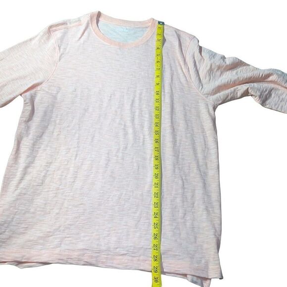 42-44 L Lightweight peach salmon long sleeve crewneck Lands’ End - Picture 5 of 9